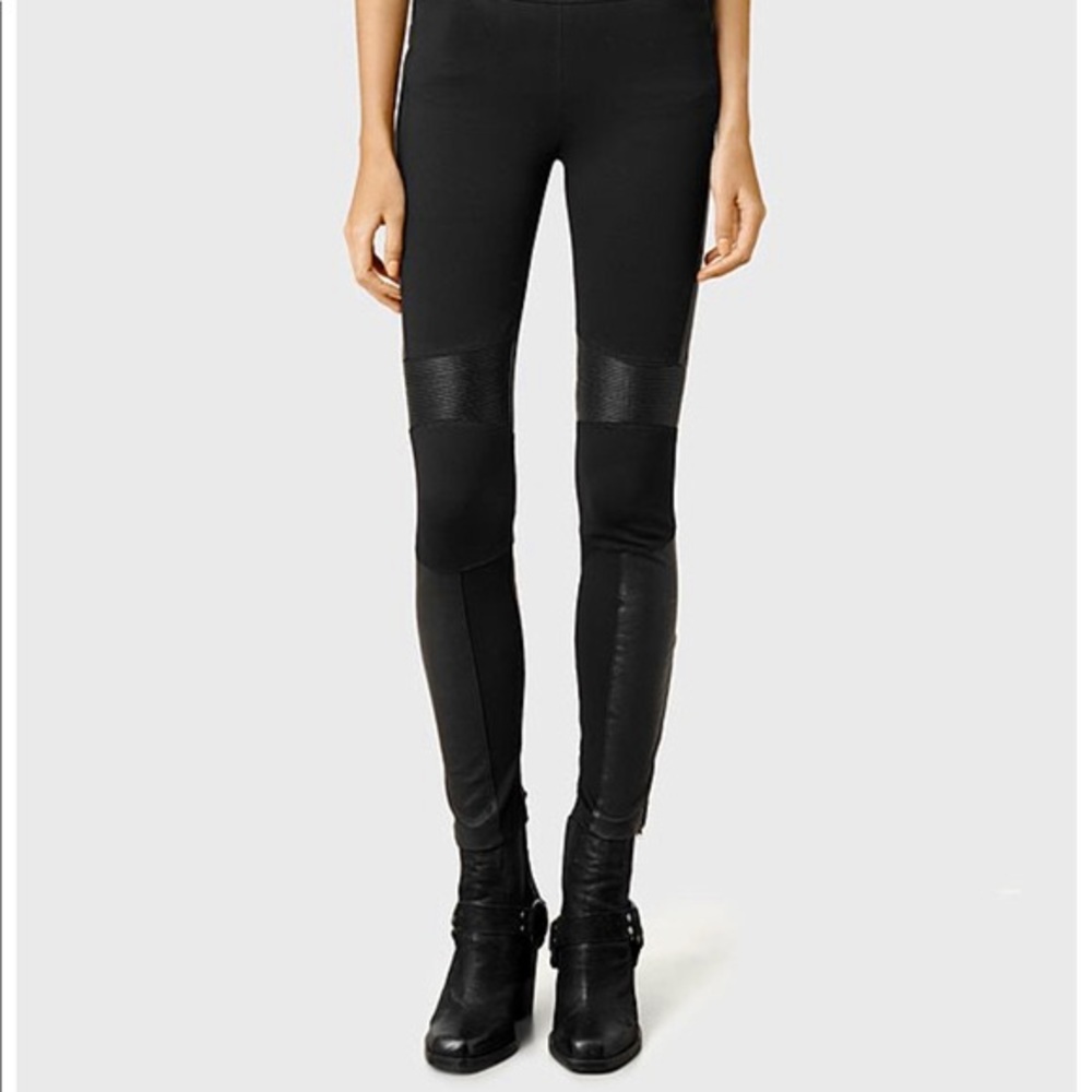 All Saints leather leggings